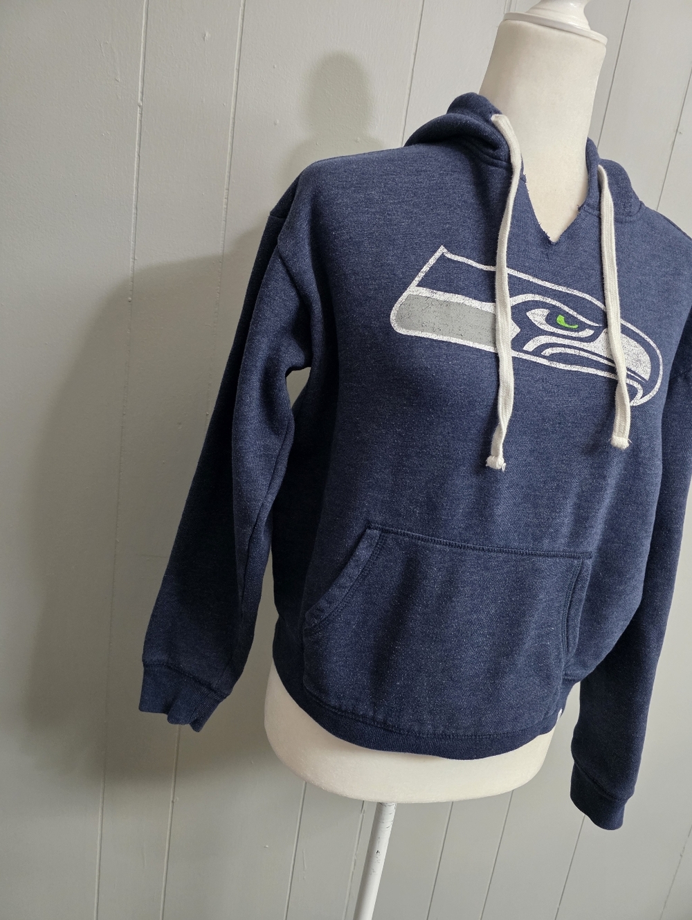Seattle Seahawks Navy Blue Hoodie Size S - Picture 3 of 12